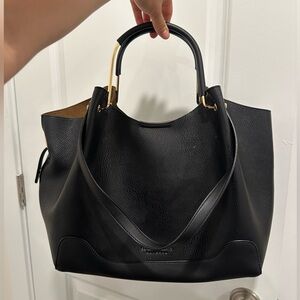 Sondra Roberts Black and Gold Tote with Modern Design